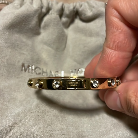 Michael Kors Gold Bangle with Cubic Zirconia Studs - Picture 5 of 7